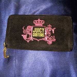 juicy couture black velvet wallet